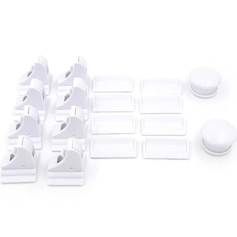 Child Safety Magnetic Cabinet Lock Set Childproof 8 Locks + 2 Magnetic Keys