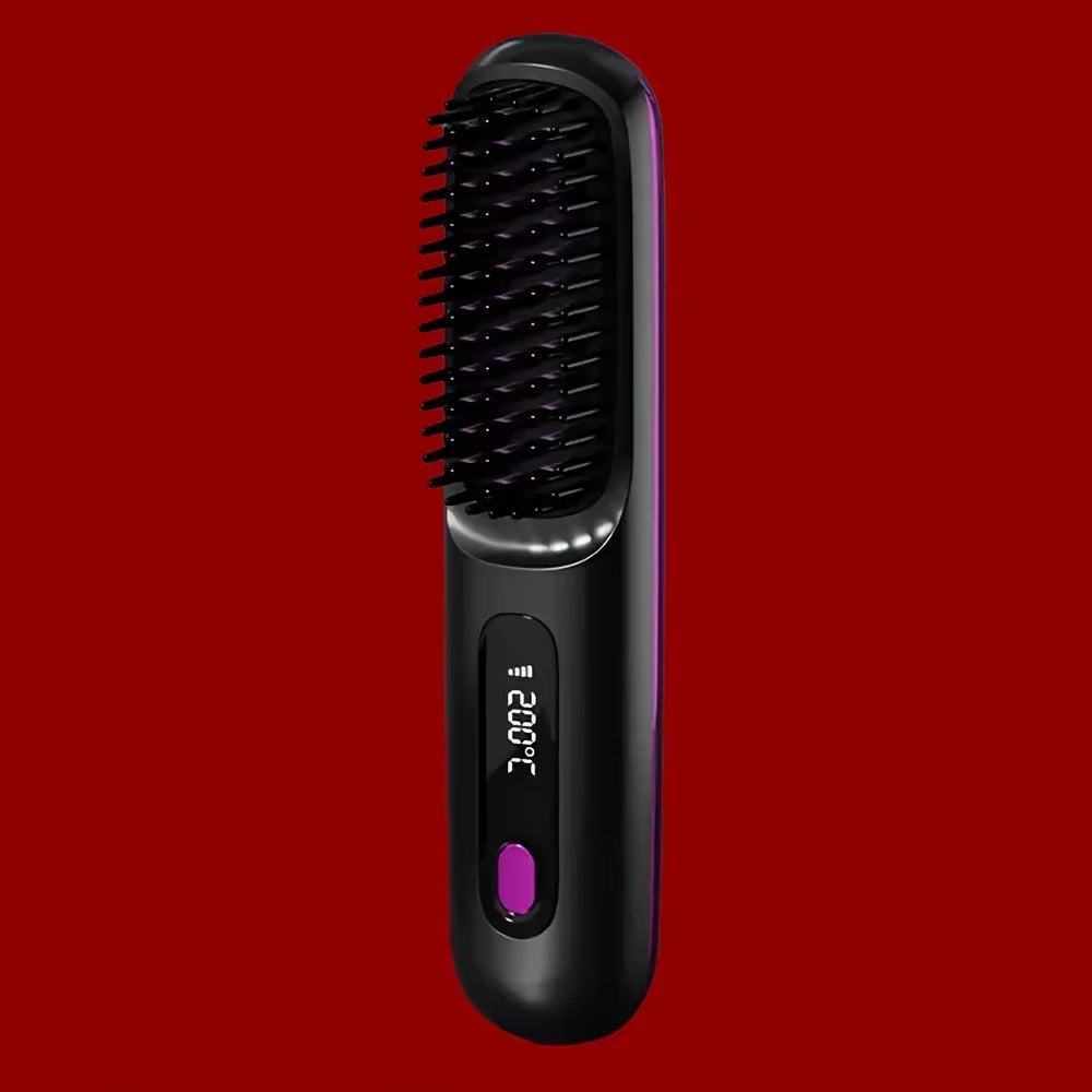 Wireless Hair Straightener Brush Ceramic Heating Smooth Hair Care Comb