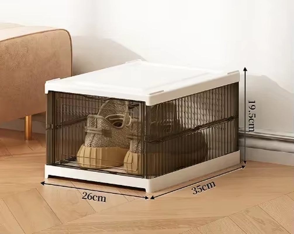 Dustproof 6 Layers Foldable Shoes Box Stackable Transparent Organizers