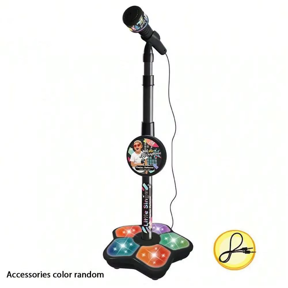 Children's Portable Karaoke Microphone Stand, Durable Electronic Karaoke Toy for Parties