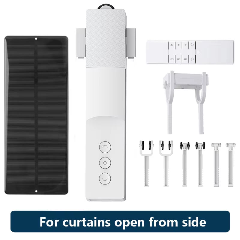 Zigbee Smart Curtain Robot Motor | Alexa & Google Home Compatible | RF Remote | Roman Rod I-Track U-Track | Tuya Smart Life App | Rechargeable Automatic Curtain Opener - EditWell