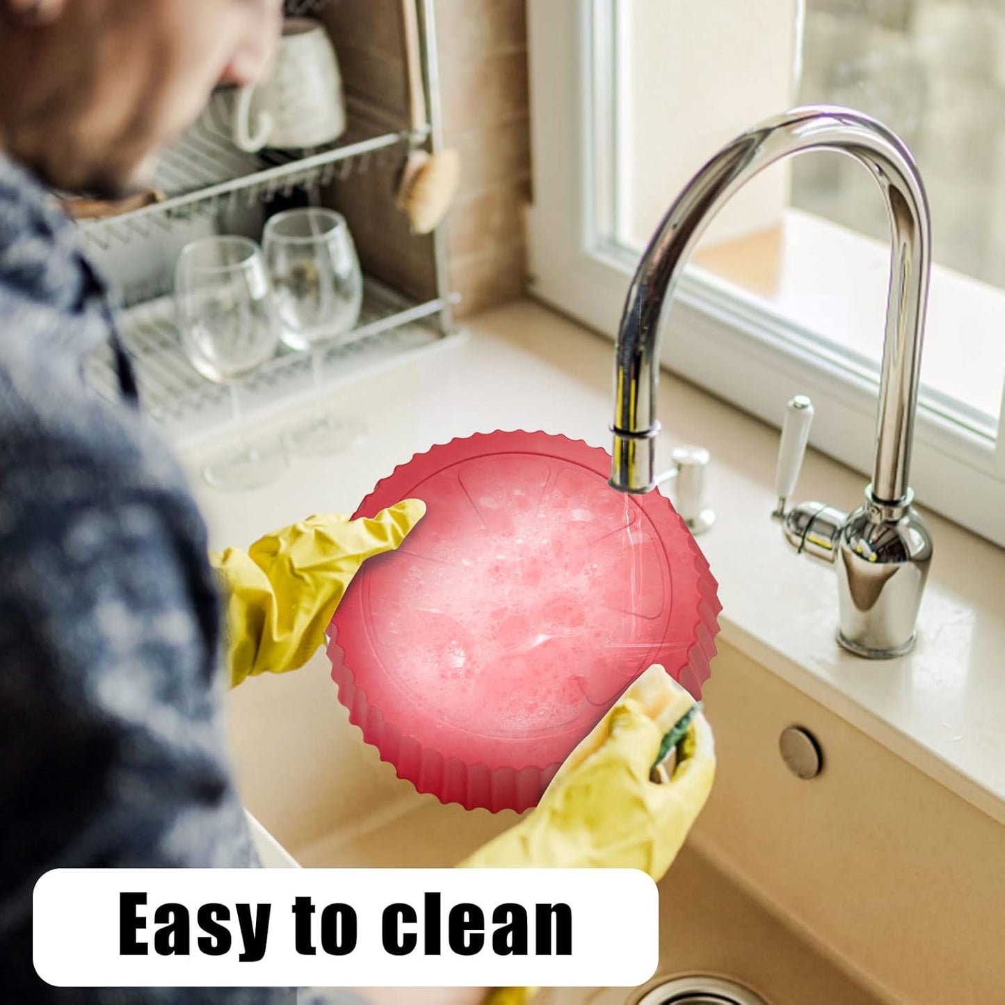 Air Fryer Silicone Liners Pot,8 Inch Air Fryer Basket Liners, Oven Reusable Baking Tray