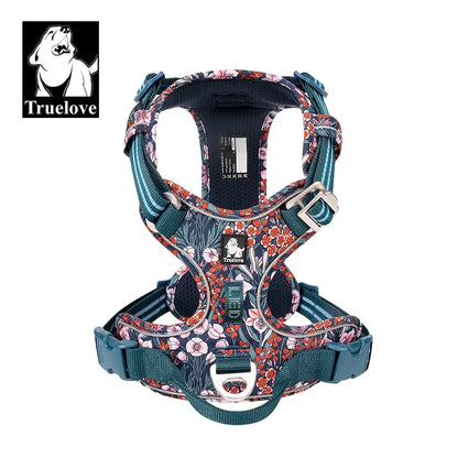 TRUE LOVE Pet Harness No Pull Nylon Reflective Dog Harness Adjustable