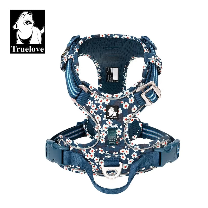TRUE LOVE Pet Harness No Pull Nylon Reflective Dog Harness Adjustable