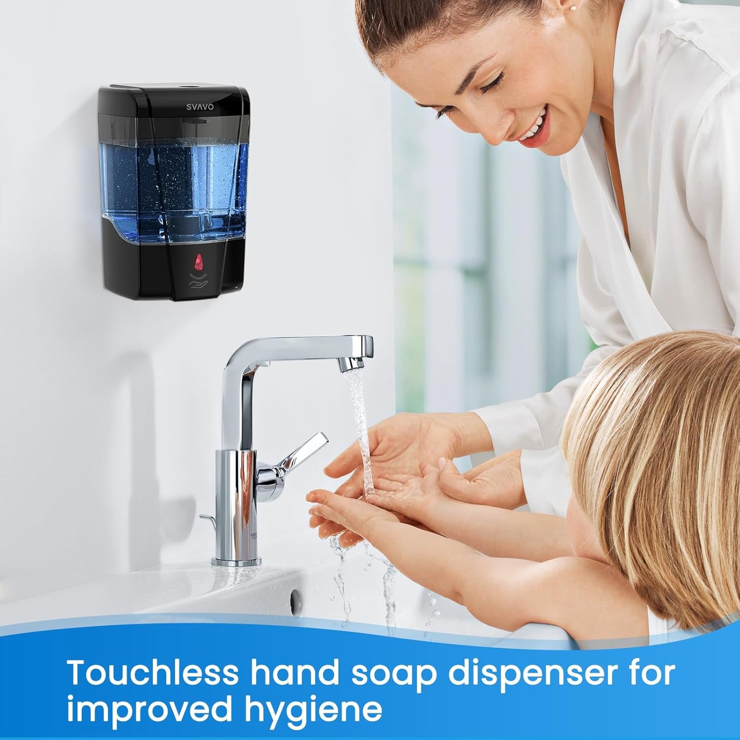 Soap Dispenser Automatic, Touchless Liquid Hand Sanitizer Dispenser Wall Mounted Dish Soap