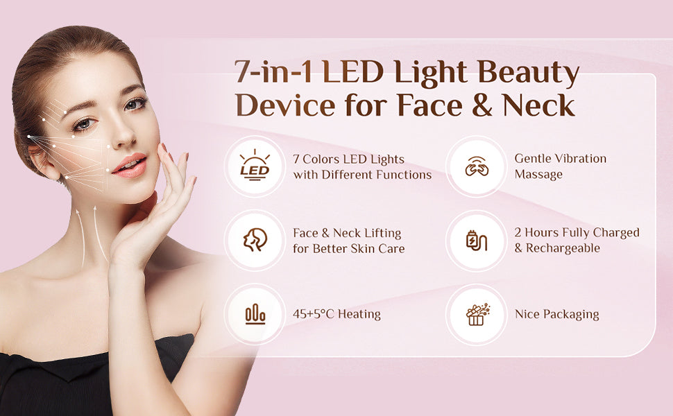 LumiLift Pro – 7-Color LED Facial & Neck Massager