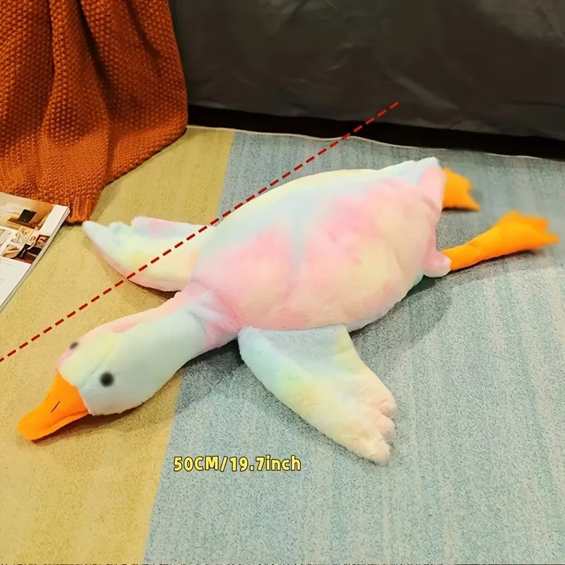50cm Soft Colorful Duck Plush Toy for Cats and Dogs - Anxiety-Relieving Companion for Pets