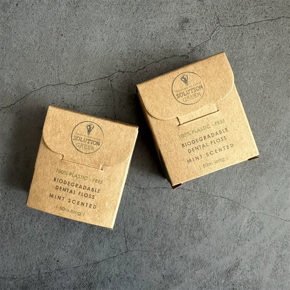 50 Meters Biodegradable Mint Dental Floss Deep Cleaning Dental Floss