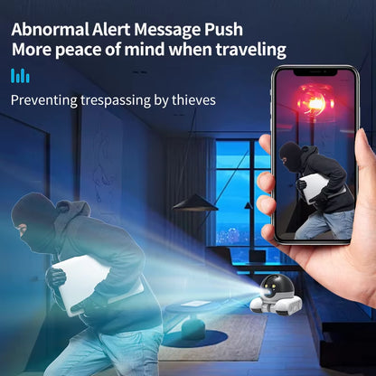 1080P HD WiFi PTZ Security Camera | Dual Lens Panoramic | AI Auto Tracking | Night Vision | Baby Pet Monitor | TF Card Cloud | Smart Home Robot Camera - EditWell