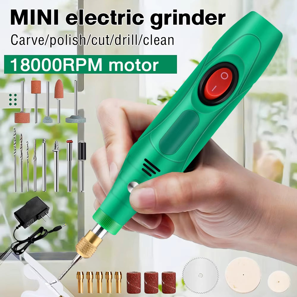 110-240V Mini Drill Polishing Engraver Pen Grinder Electric Rotary Tool - EditWell
