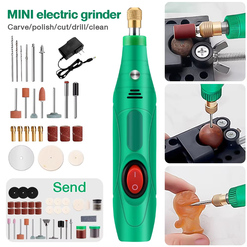 110-240V Mini Drill Polishing Engraver Pen Grinder Electric Rotary Tool - EditWell