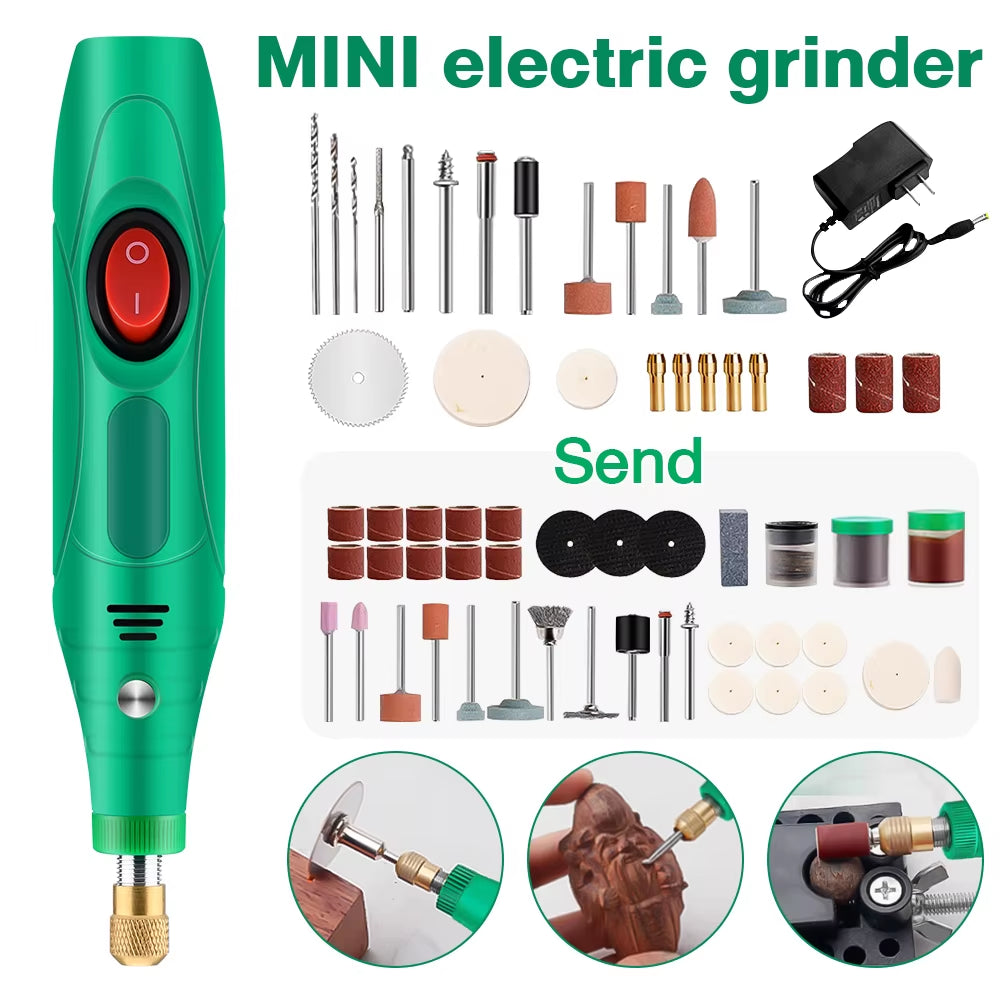 110-240V Mini Drill Polishing Engraver Pen Grinder Electric Rotary Tool - EditWell