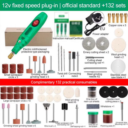 110-240V Mini Drill Polishing Engraver Pen Grinder Electric Rotary Tool - EditWell