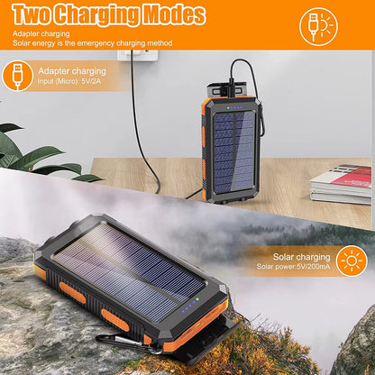 Solar Power Bank 80000Mah Portable Charging Poverbank External Battery Charger