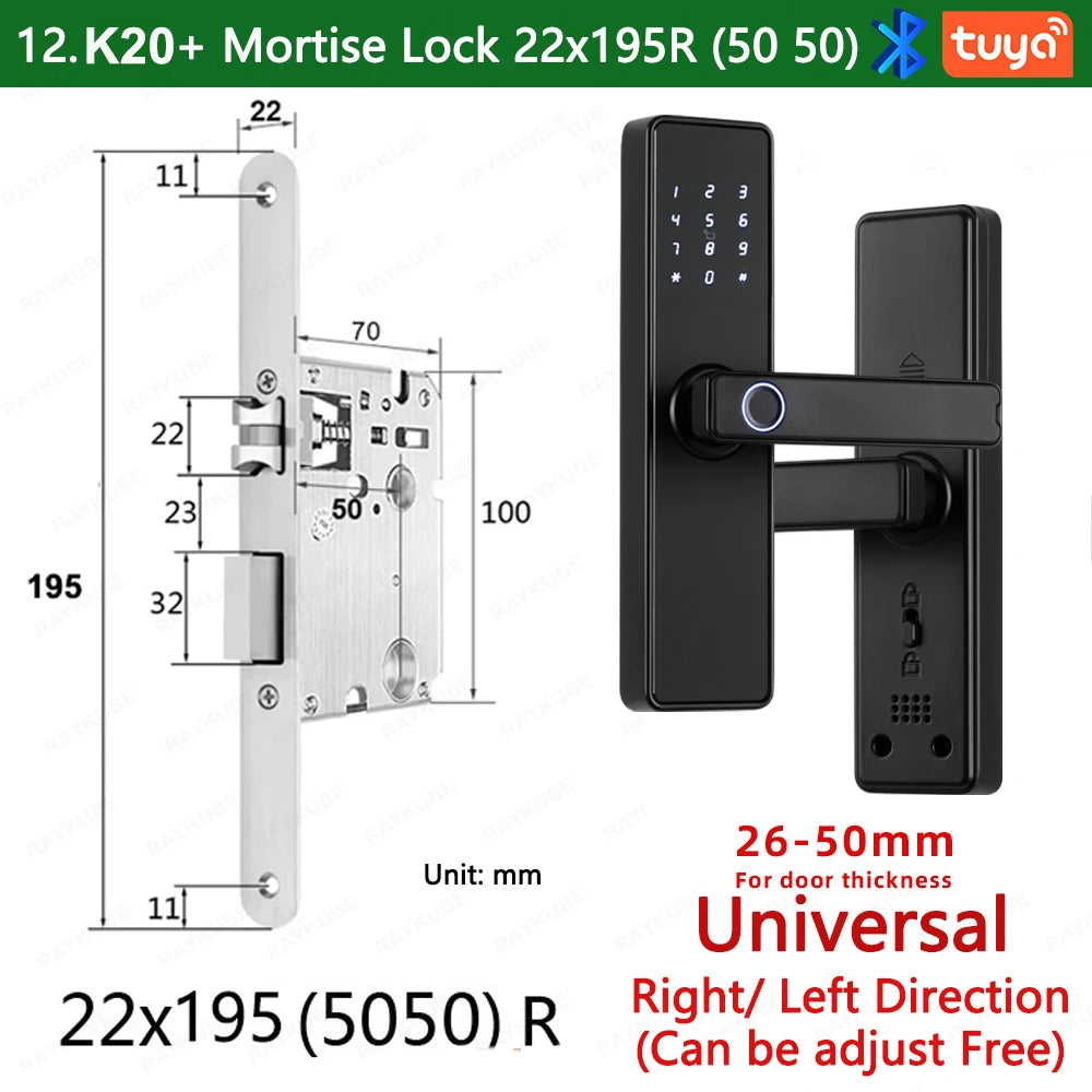 9-Language Biometric Fingerprint Door Lock Electronic Door Lock 