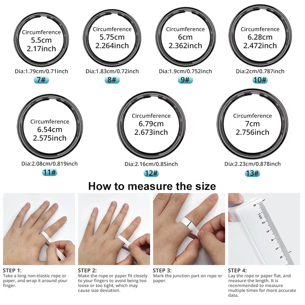 2025  R12 Smart Ring with Display Screen and Touch, Wireless Charging - EditWell