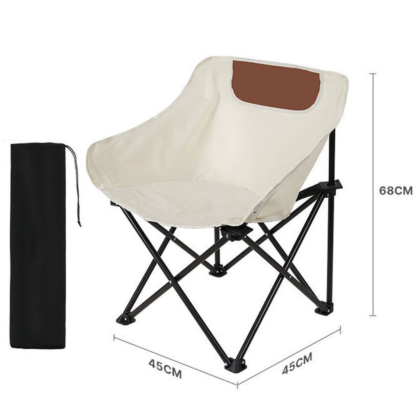 Canvas Camping Chairs 2PC Lightweight Folding Chairs - Pockets & Carry Bag