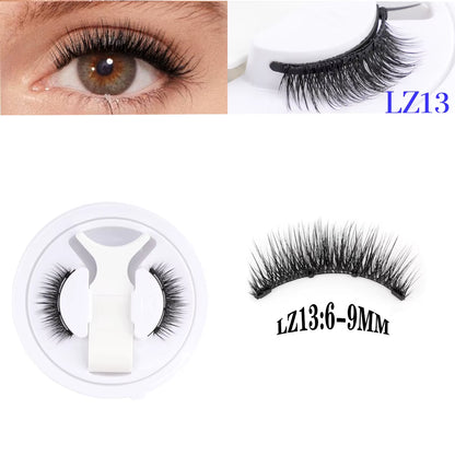 2 Pairs Magnetic Eyelash Natural Look Fluffy False Eyelashes Reusable Magnetic Eyelash Set