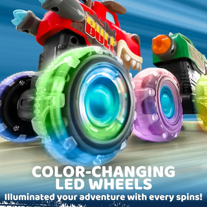Children's Illuminated Inertia Wheel Toy Car - Light-Up Gift for Kids