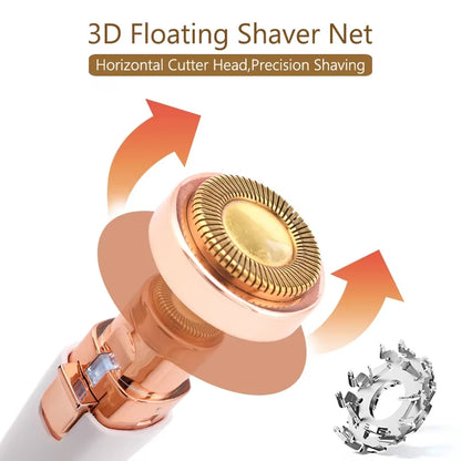 Eyebrow Trimmer Women'S Body Facial Lip Epilator Rechargeable Mini Shave Shaver
