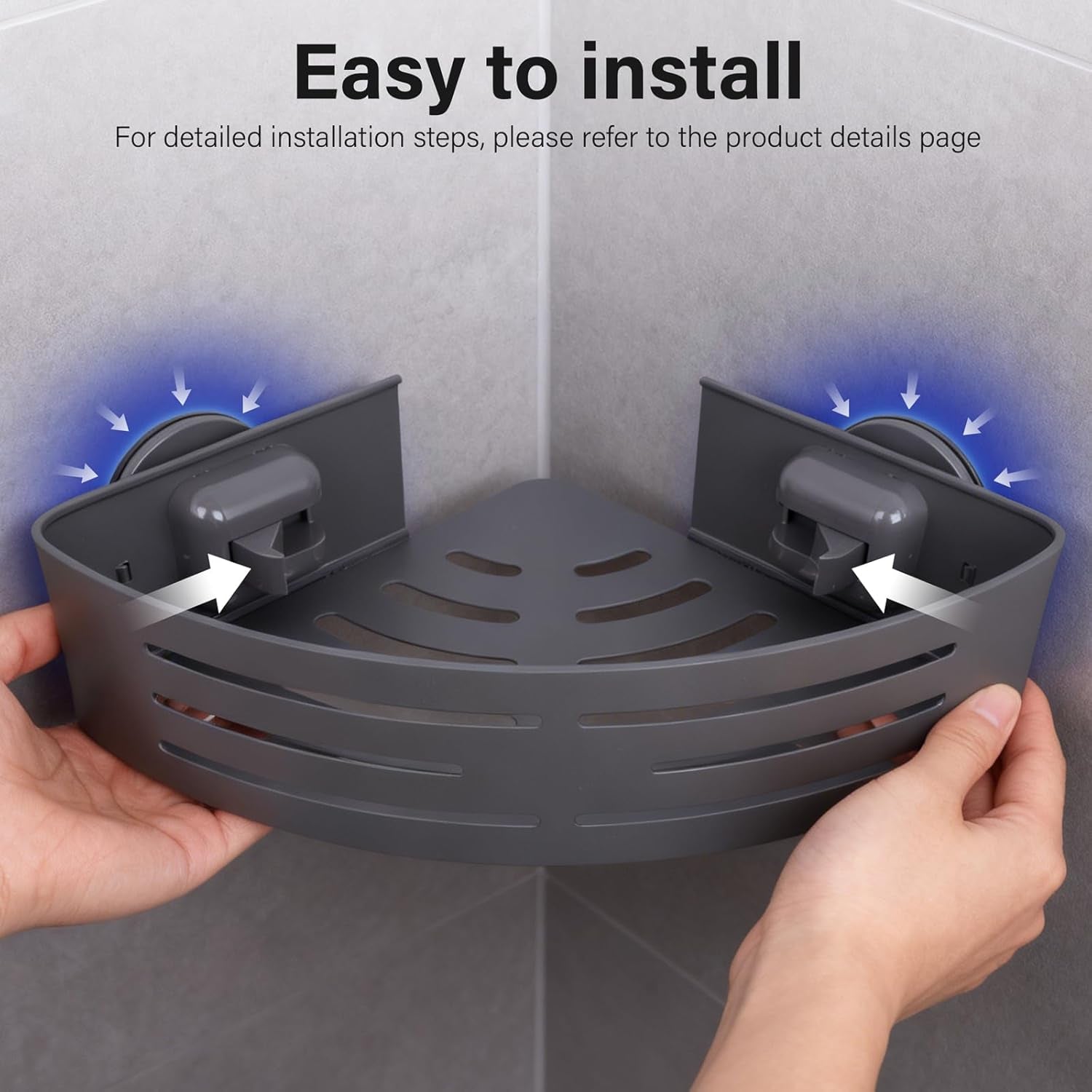 3-Tier No-Drill Storage Caddy with Hooks&Towel Bar,Organizing Solution for Bathroom,Shower&Kitchen