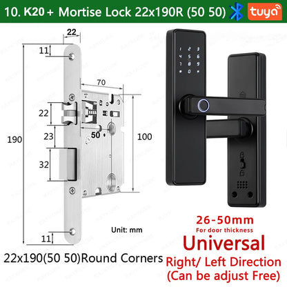 9-Language Biometric Fingerprint Door Lock Electronic Door Lock 