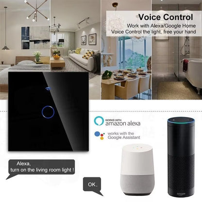 EU Wifi Smart Light Switches Touch Switch RF433 No Neutral Wire Smart Home Life