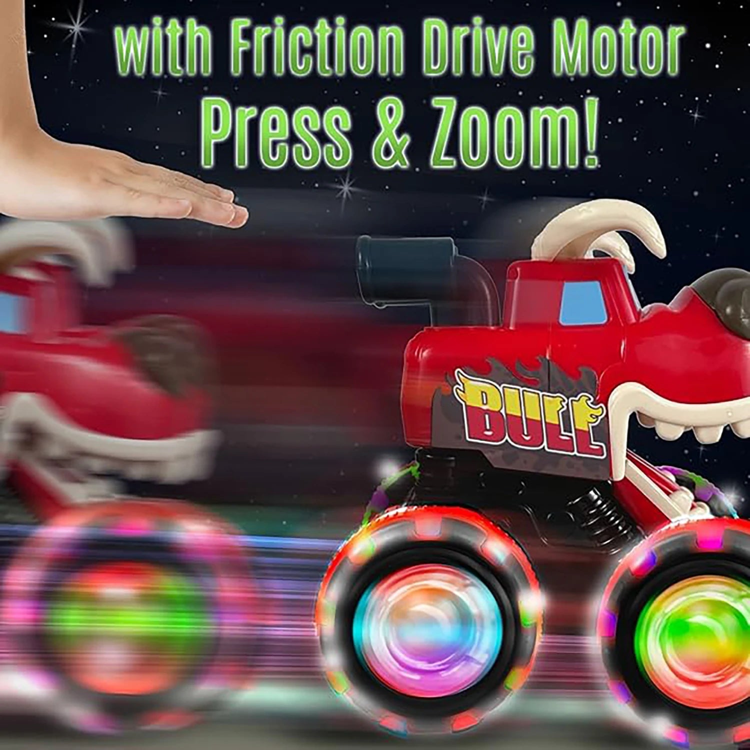 Children's Illuminated Inertia Wheel Toy Car - Light-Up Gift for Kids