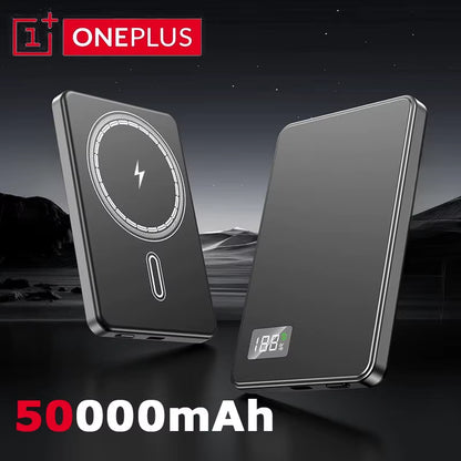 Ultra Thin Wireless Power Bank 500000Mah Magnetic Fast Charging External Battery