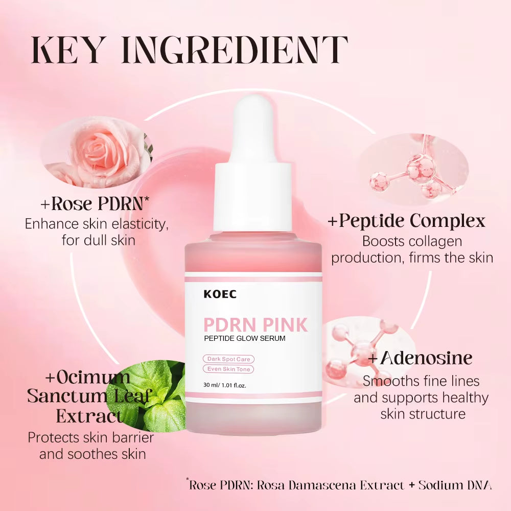 30Ml Salmon PDRN Pink Peptide Glow Facial Serum Dark Spot Care Even Skin Tone - EditWell