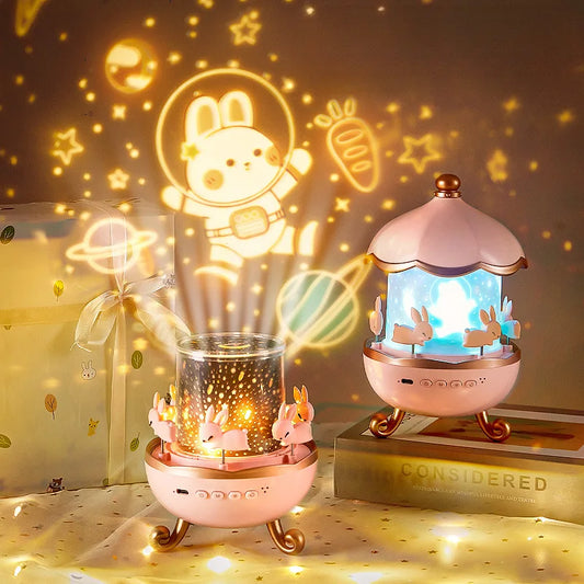 Galaxy Solar System Projector Night Light with 360° Rotation and 12 Films for Kids' Bedroom and Home Decor