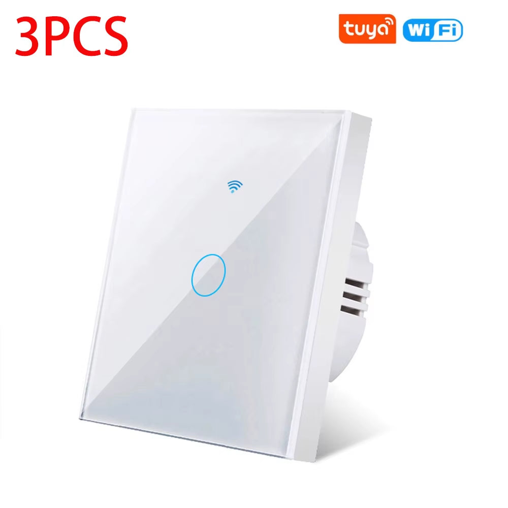 EU Wifi Smart Light Switches Touch Switch RF433 No Neutral Wire Smart Home Life