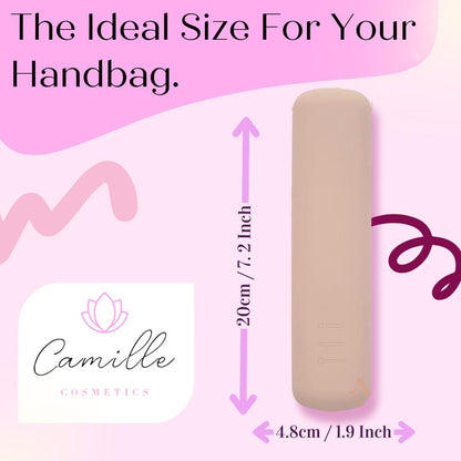 Silicone Makeup Brush Holder, Soft Silicone Makeup Organize Portable Make up Bag