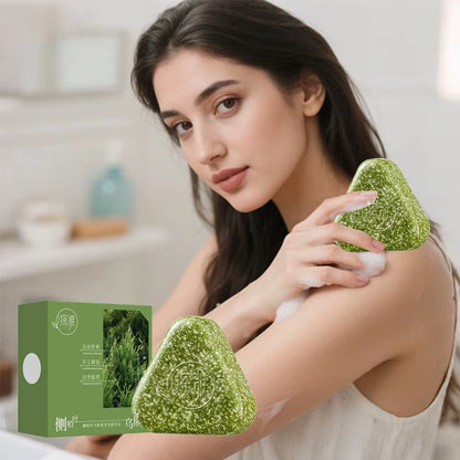 Grass & Platycladus Herbal Shampoo Soap Natural Hair Loss Treat