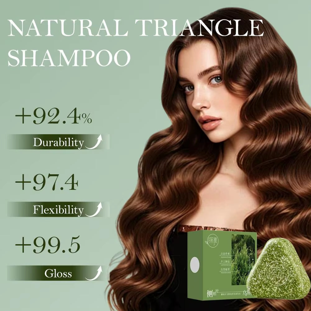 Grass & Platycladus Herbal Shampoo Soap Natural Hair Loss Treat
