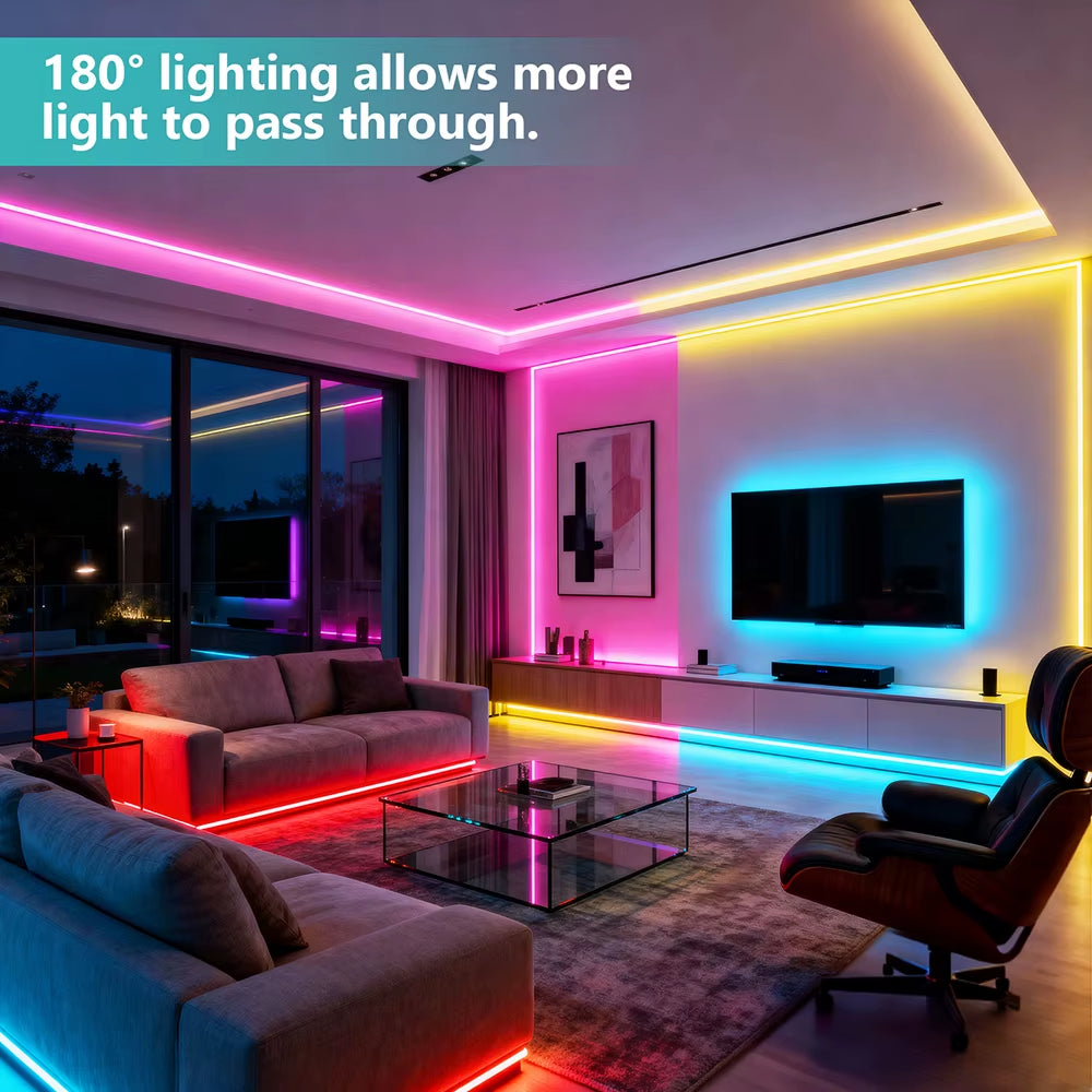 COB LED Neon Strip Light 220V EU Power Kit 10 Colors  Flex Lamp