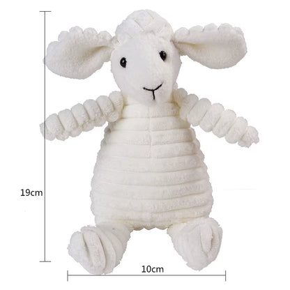 Corduroy Plush Dog Toys - Squeaky and Bite-Resistant Chew Toys for Small and Large Dogs