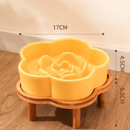 Ceramic Slow Food Bowl Anti-Choking Cat Feeding Food Bowl