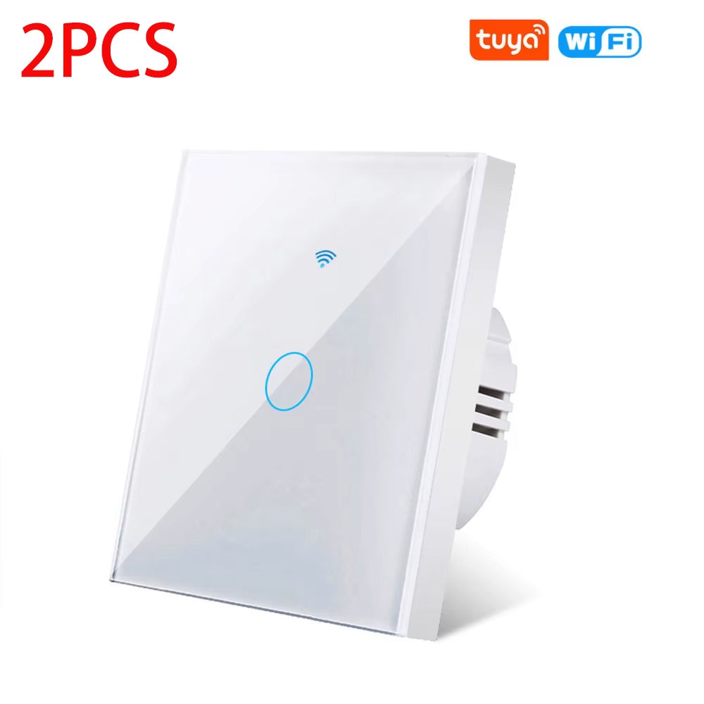 EU Wifi Smart Light Switches Touch Switch RF433 No Neutral Wire Smart Home Life