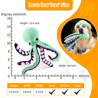 Interactive Plush Octopus Shell Puzzle Toy for Dogs and Cats - Durable Chew Toy for Dental Health and Engagement