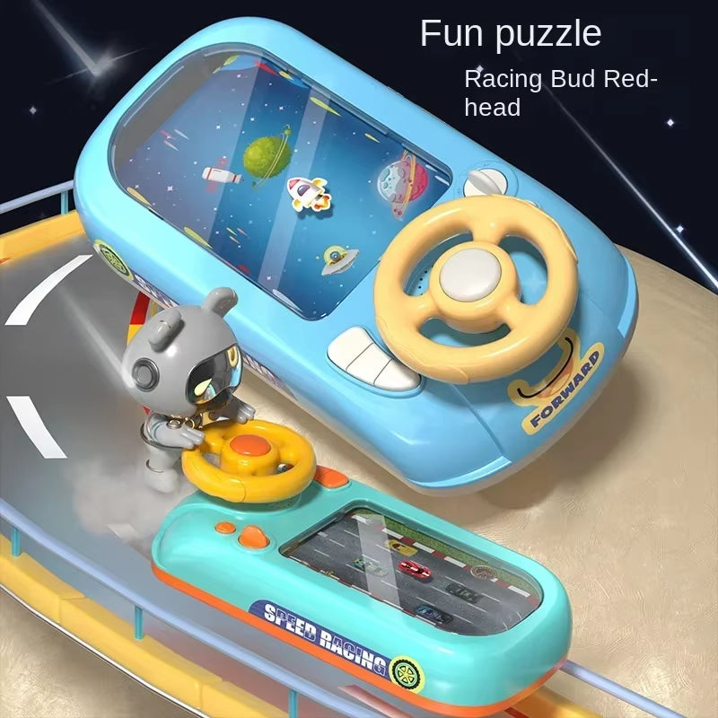 Children's Interactive Steering Wheel Driving Toy - Electronic Simulation Adventure Game with Music and Sound Effects for Boys and Girls