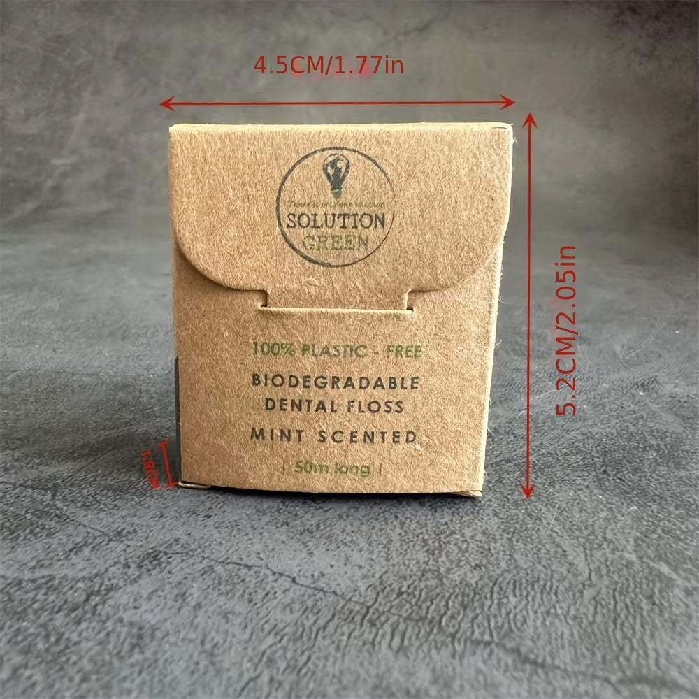 50 Meters Biodegradable Mint Dental Floss Deep Cleaning Dental Floss