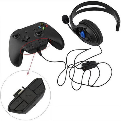 For Xbox One Gamepad Stereo/Mic Headset Adapter Game Controller 3.5Mm Audio
