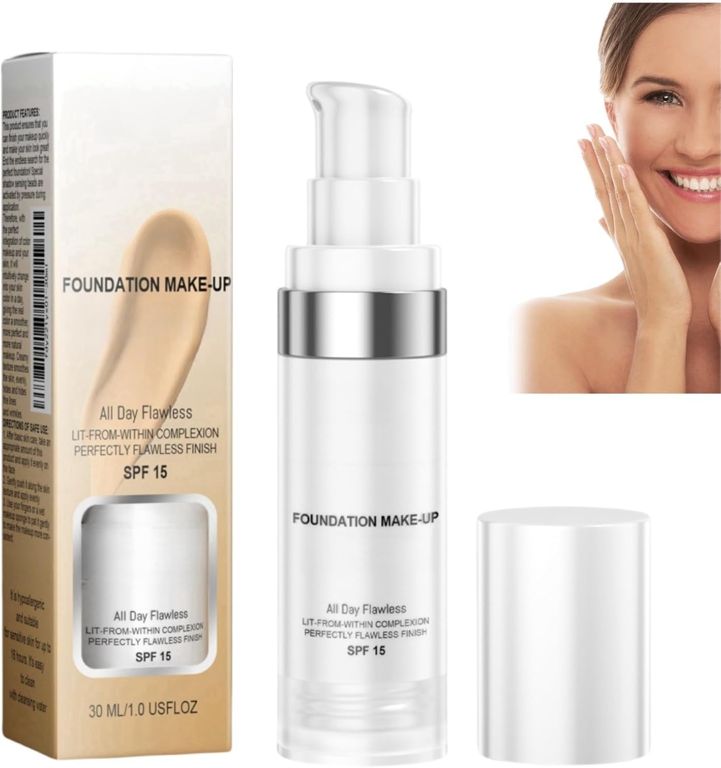 Colour Changing Foundation Makeup,Foundation for Mature Skin,Colour Match Foundation