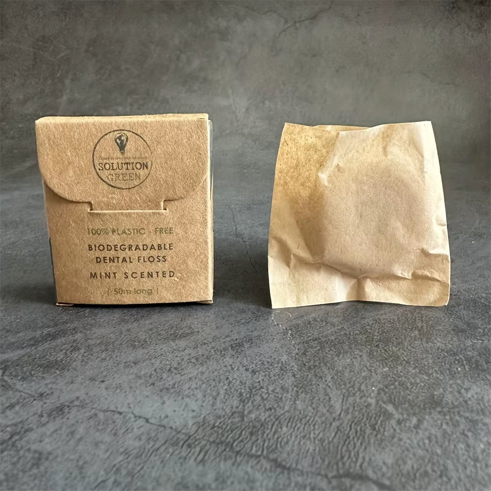 50 Meters Biodegradable Mint Dental Floss Deep Cleaning Dental Floss