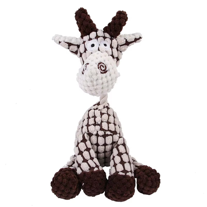 Corduroy Plush Dog Toys - Squeaky and Bite-Resistant Chew Toys for Small and Large Dogs