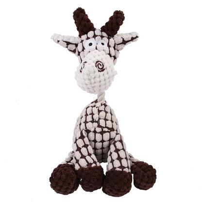 Corduroy Plush Dog Toys - Squeaky and Bite-Resistant Chew Toys for Small and Large Dogs