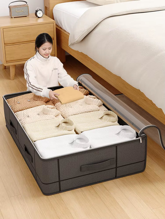 Heavy-Duty Under-Bed Storage Bag Foldable Storage Box Bedding Clothes