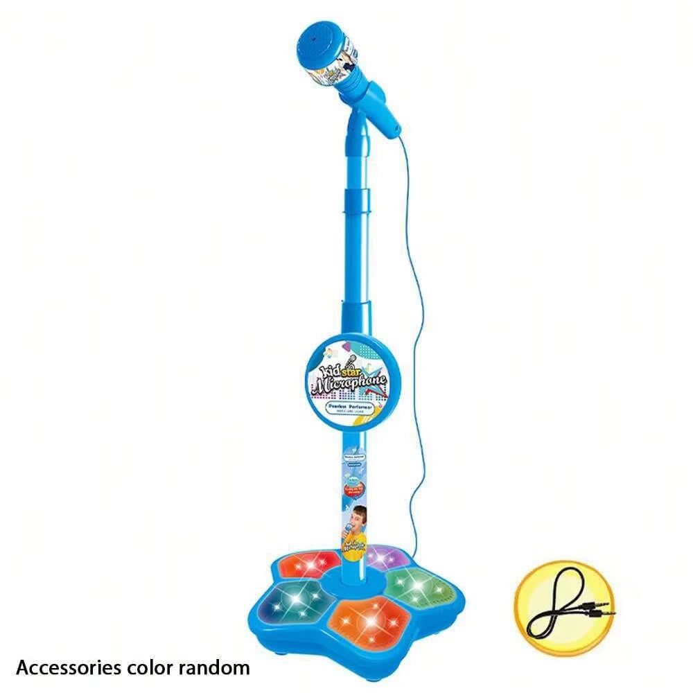Children's Portable Karaoke Microphone Stand, Durable Electronic Karaoke Toy for Parties