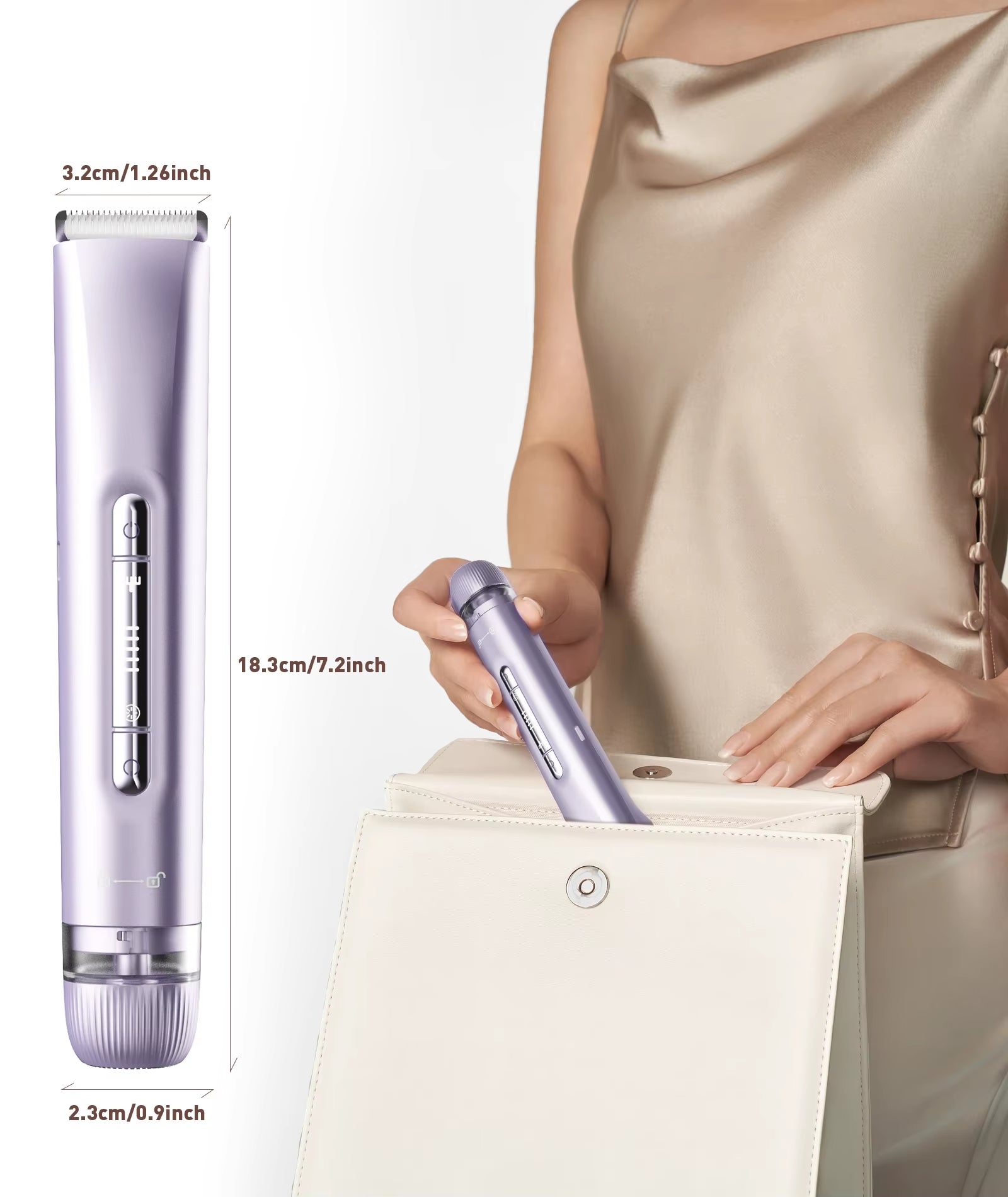 Electric Razors for Women 2-In-1 Rechargeable Bikini Trimmer Painless Body Hair Remover for Ladies Pubic, Legs, Face, Underarms